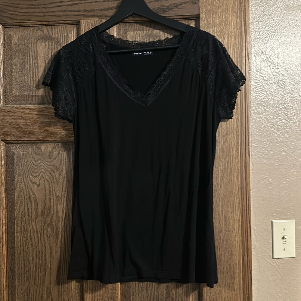 Black lace shirt